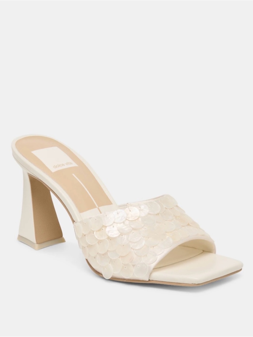 Dolce Vita nandy confetti heels ivory sequin
